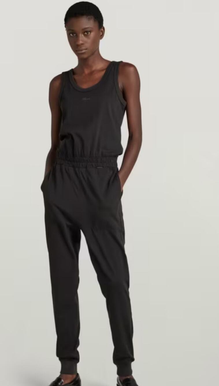 G-Star RAW Black Sport GR Jumpsuit XL One Piece Tank Romper Athleisure